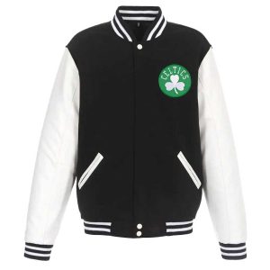 Boston Celtics Varsity Black and White Jacket