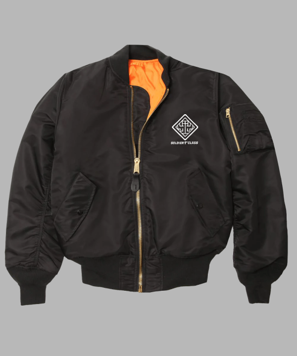 Crisis Core Final Fantasy VII Reunion Black Bomber Jacket