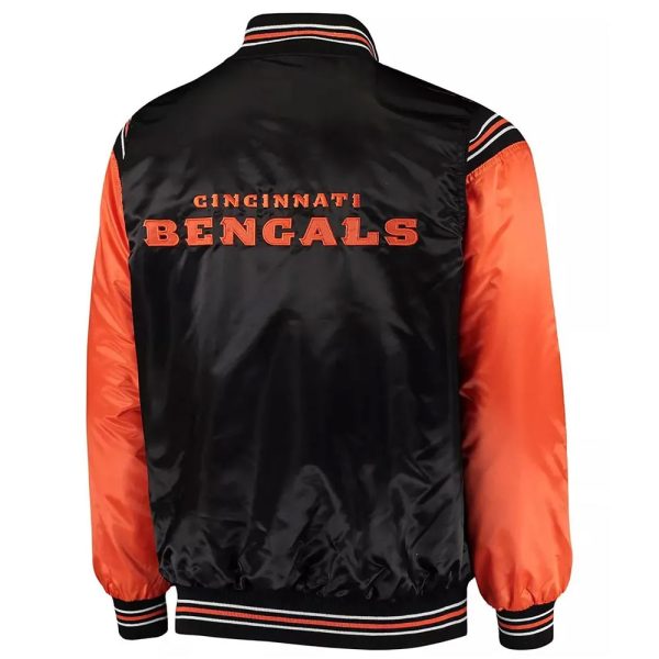 Cincinnati Bengals Enforcer Satin Varsity Jacket
