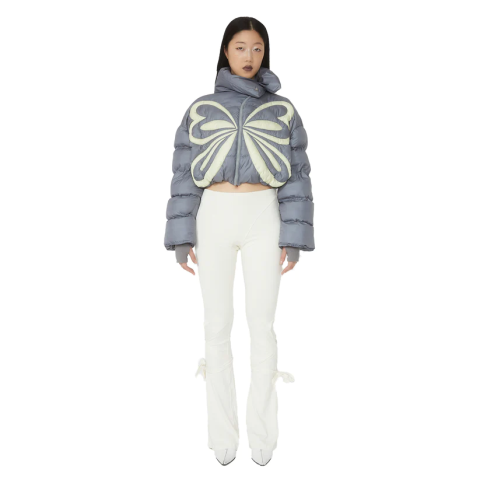 Clara Colette Grey Butterfly Puffa Jacket