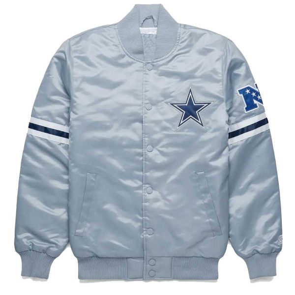 Dallas Cowboys Gray Satin Jacket