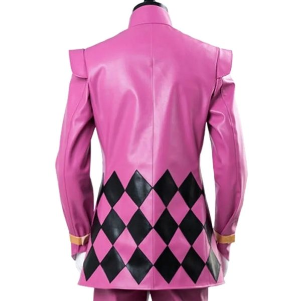 Giorno Giovanna Jojo’s Bizarre Leather Pink Jacket