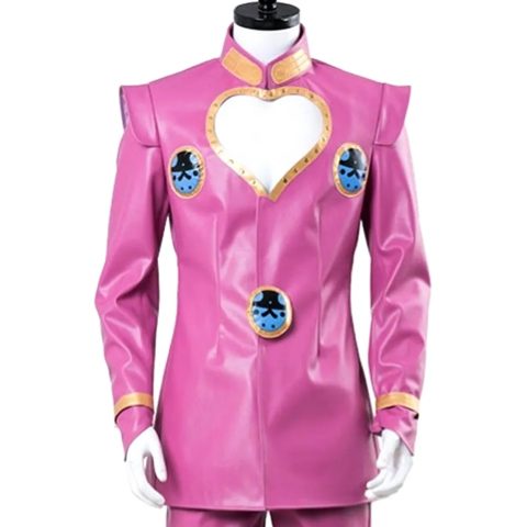 Giorno Giovanna Jojo’s Bizarre Pink Leather Jacket