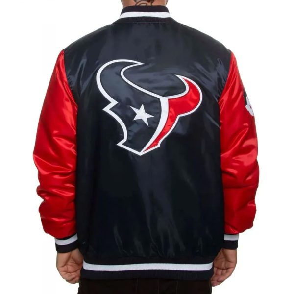 Houston Texans Enforcer Navy/Red Satin Jacket