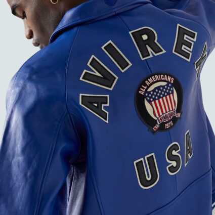 Icon Leather Jacket - Blue