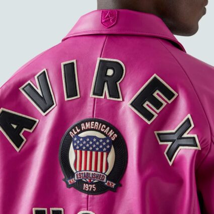 Icon Leather Jacket - Dark Pink