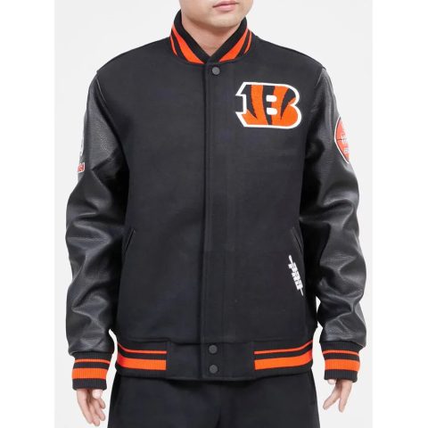 Mash Up Cincinnati Bengals Varsity Black Jacket