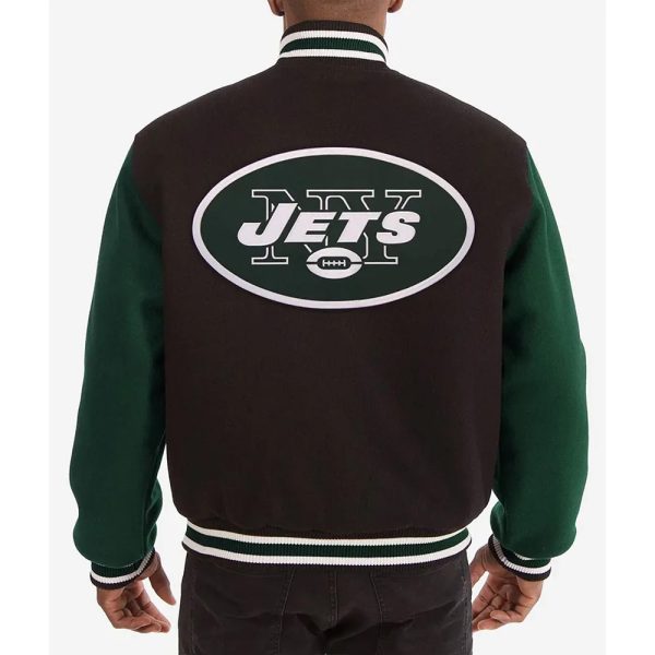 NY Jets Varsity Green and Black Wool Jacket