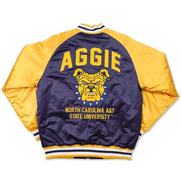 North Carolina A&T Baseball Satin Zip Jacket