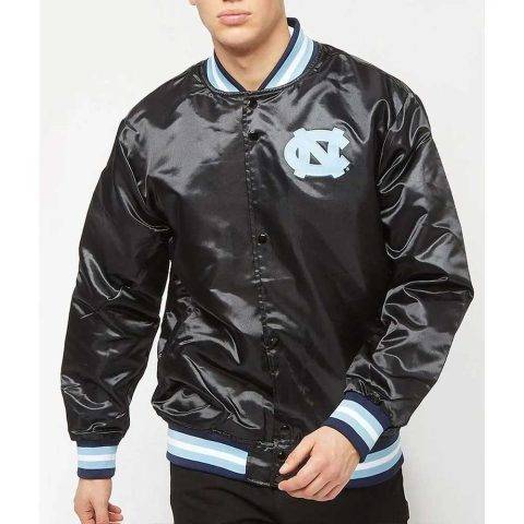 North Carolina Tar Heels Black Bomber Jacket