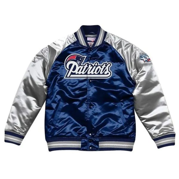 The Pick and Roll New England Patriots Navy Blue Satin Jacket