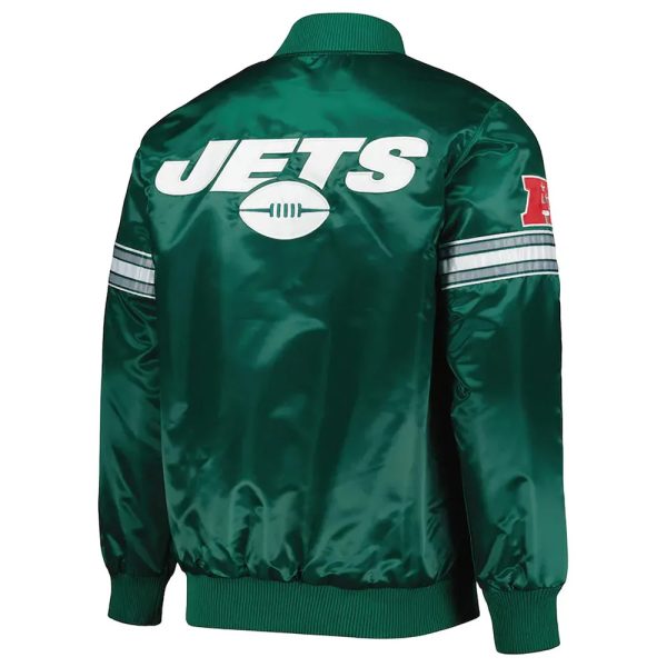 The Pick and Roll New York Jets Satin Green Jacket