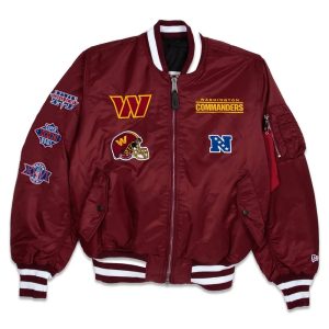 Washington Commanders Burgundy MA-1 Jacket