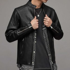 Adan Canto The Cleaning Lady Black Leather Jacket