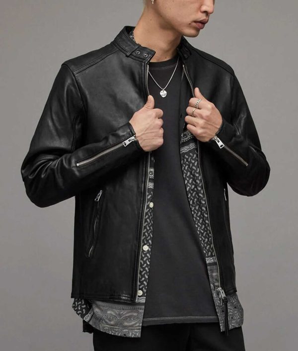 Adan Canto The Cleaning Lady Black Leather Jacket