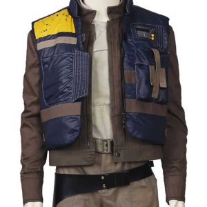 Captain Cassian Andor Star Wars Rogue One Blue Satin Vest