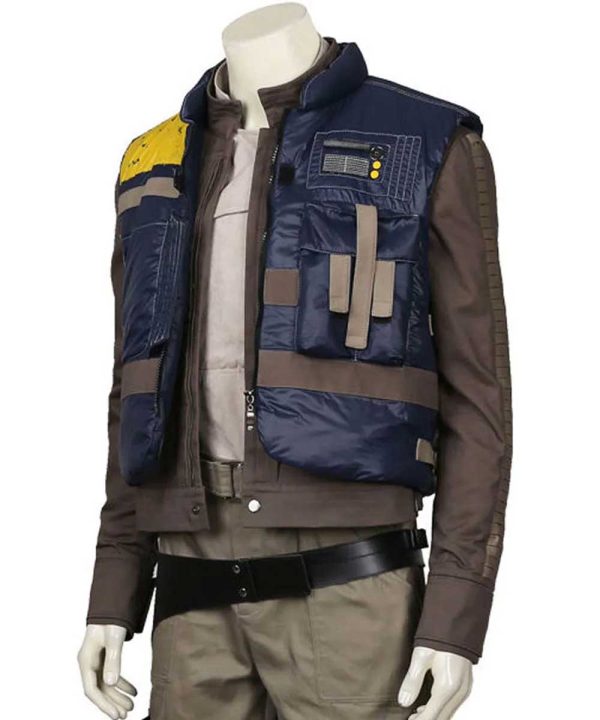 Captain Cassian Andor Star Wars Rogue One Blue Vest