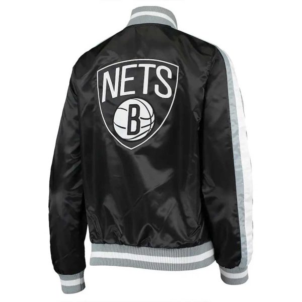 Competition Brooklyn Nets Satin Black Jacket