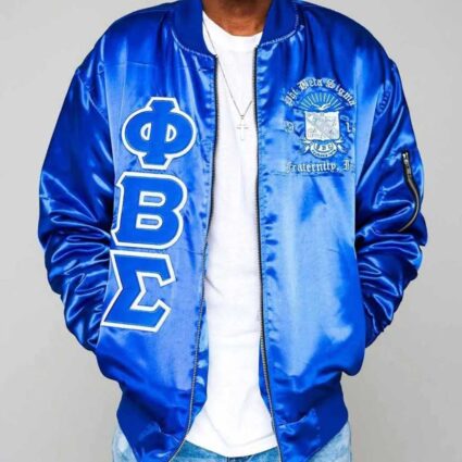 DVN Phi Beta Sigma Blue Satin Jacket
