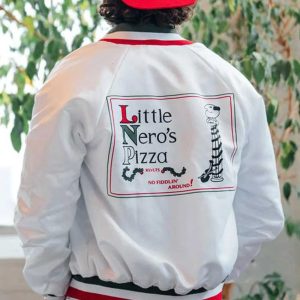 Danny Warhol Home Alone Pizza Boy White Bomber Jacket