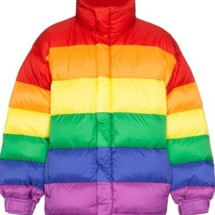 Gooba 69 Rainbow Puffer Zip Jacket