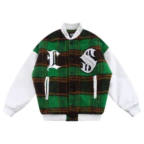 Green Wool Varsity Jacket