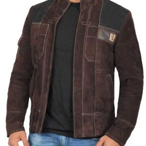Han Solo A Star Wars Story Suede Leather Jacket