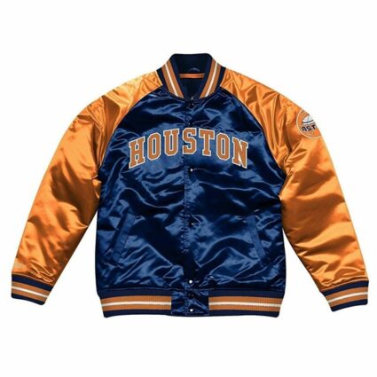 Houston Astros Blue And Orange Satin Jacket