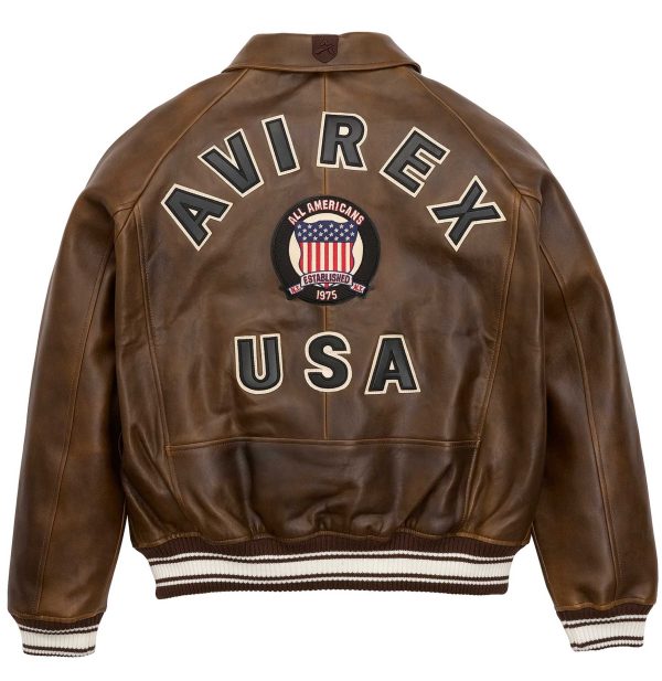 Icon Avirex Leather Bomber Jacket