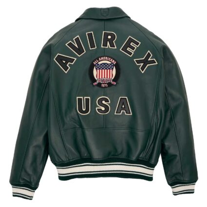 Icon Avirex Leather Bomber Jacket