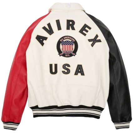 Icon Avirex Leather Bomber Jacket