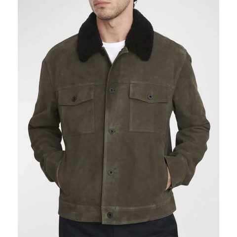 Jensen Ackles Big Sky Season 3 Green Suede Jacket