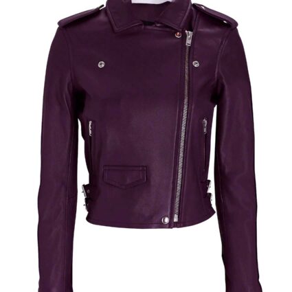Katheryn Winnick Big Sky Season 3 Plum Leather Jacket