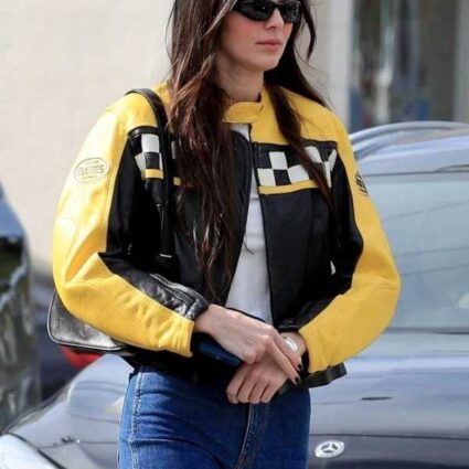 Kendall Jenner Aspen Trip 2023 Leather Jacket