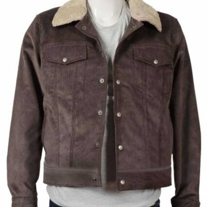 Kevin Costner Yellowstone Brown Corduroy Jacket