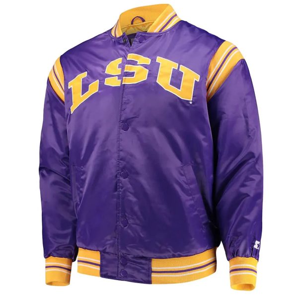 LSU Tigers The Enforcer Purple Satin Jacket