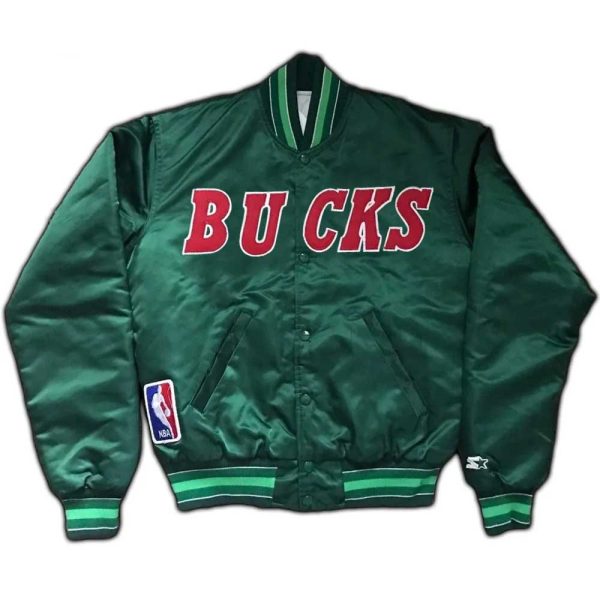 Milwaukee Bucks Ambassador Green Satin Jacket