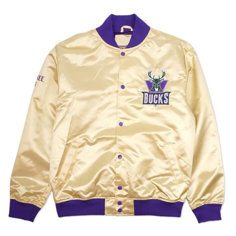 Milwaukee Bucks Golden Lightweight Satin Jacket