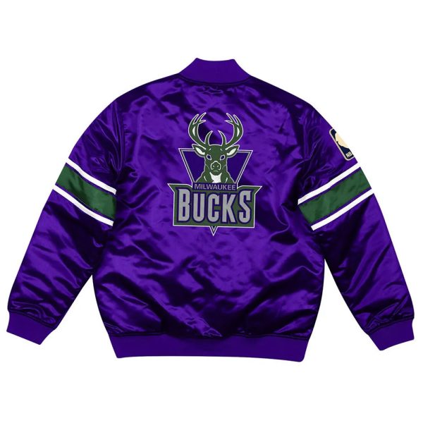 Milwaukee Bucks Heavyweight Satin Purple Jacket