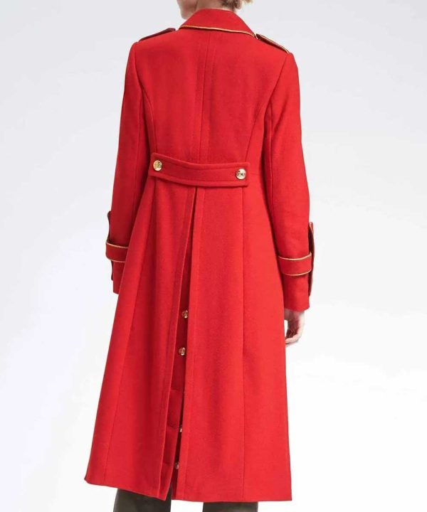 Nathalie Boltt Riverdale Penelope Blossom Military Red Wool Coat