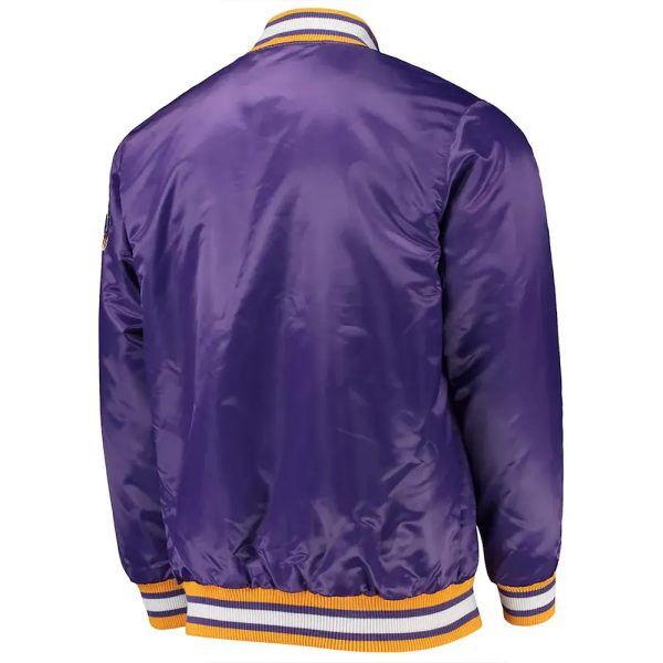 O-Line LSU Tigers Satin Purple Jacket
