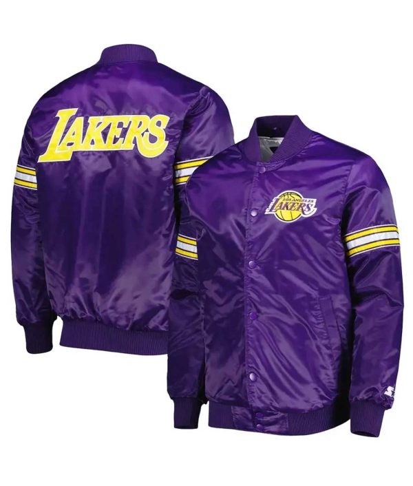 Pick & Roll LA Lakers Purple Satin Jacket