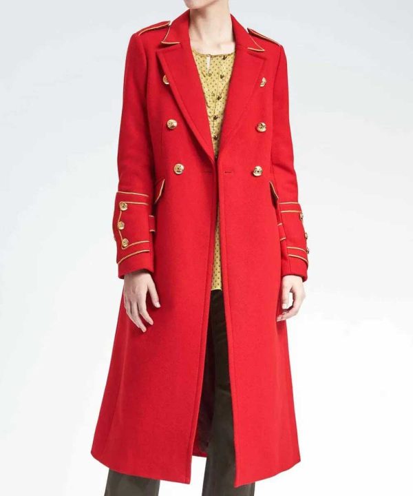 Riverdale Nathalie Boltt Military Red Wool Coat