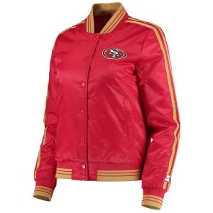 San Francisco 49ers Overtime Red Satin Jacket