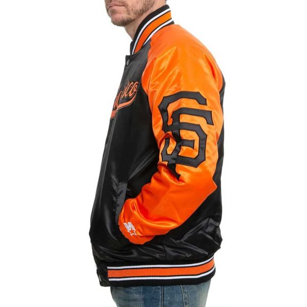 San Francisco Giants Black & Orange Satin Jacket