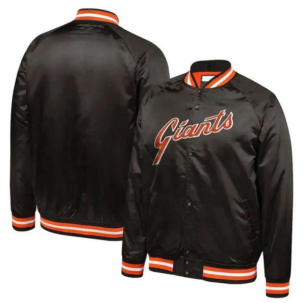 San Francisco Giants Italic Satin Black Jacket