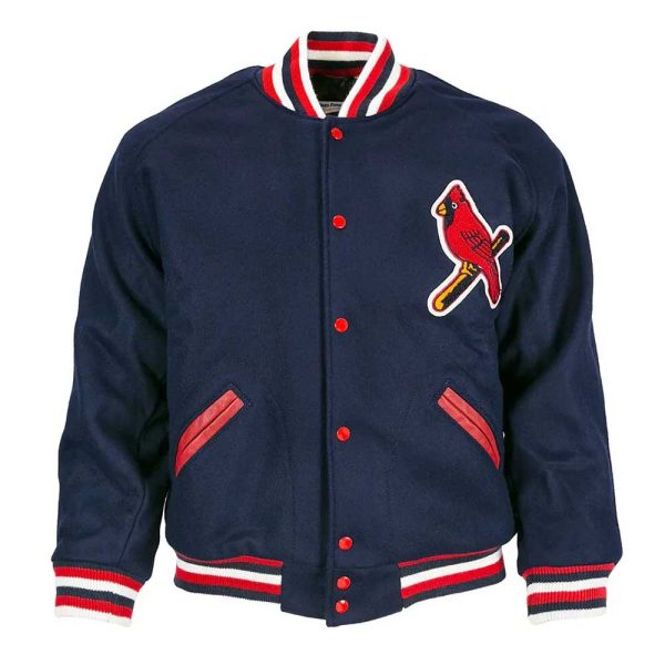 St. Louis Cardinals 1950 Navy Blue Wool Varsity Full-Button Jacket