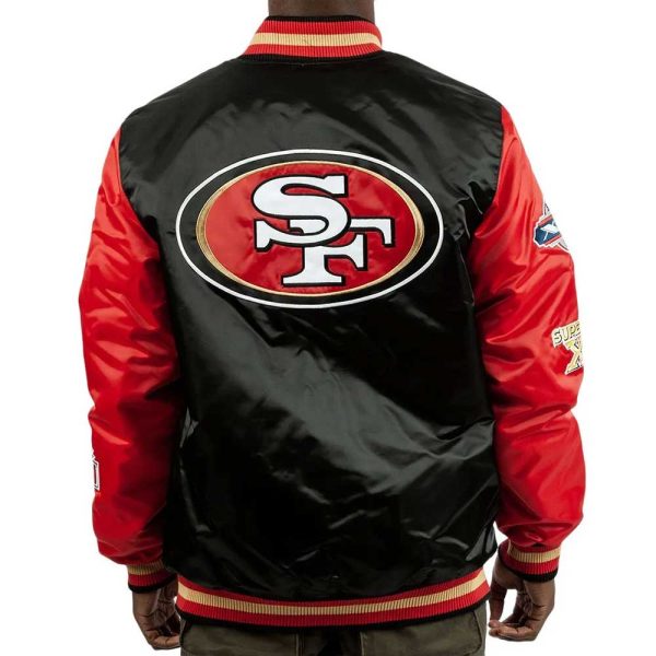 Starter San Francisco 49ers Champs Patches Satin Full-Snap Jacket