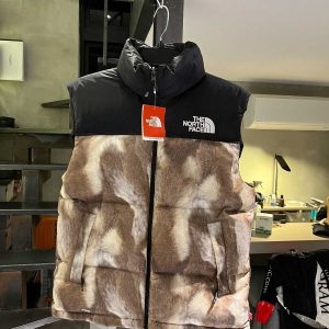 Supreme The North Face Fur Print Nuptse Jacket