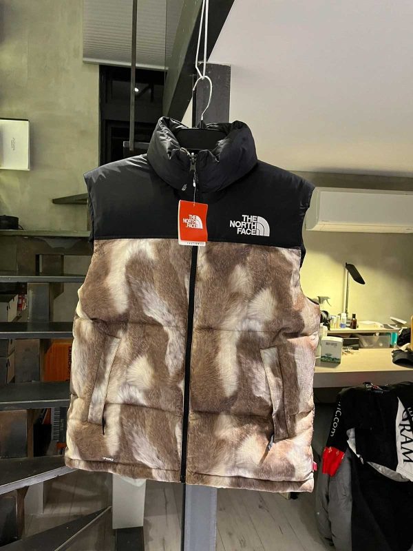 Supreme The North Face Fur Print Nuptse Jacket